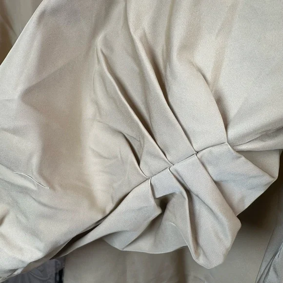 NWT Mesh Layer Bomber Jacket Denim and Tan Ruffle Jacket - Picture 12 of 13